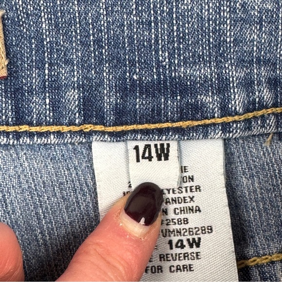 Paris Blues Women's Light Blue Denim Cullottes Capri Jeans size 14W - Picture 6 of 15